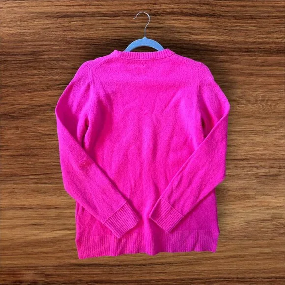 J.Crew Hot Pink Soft Crewneck Sweater S - Picture 2 of 5